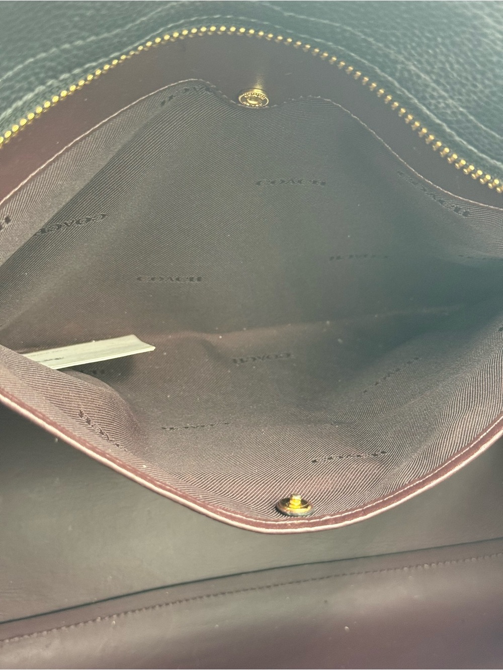 Coach Black Pebbled Leather Everyday Tote with Gold Hardware - Picture 10 of 14